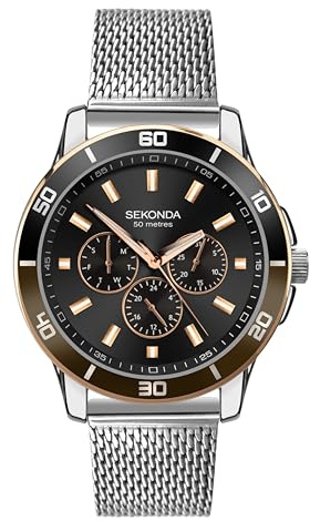 Sekonda Midnight Herren-Armbanduhr, 44 mm, Quarz, Analog-Anzeige