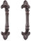 Relaxdays Möbelgriffe Vintage, 2 Stück, Türgriffe antik für Schränke, Schubladen, Schiebetüren, Gusseisen, 20 cm, braun