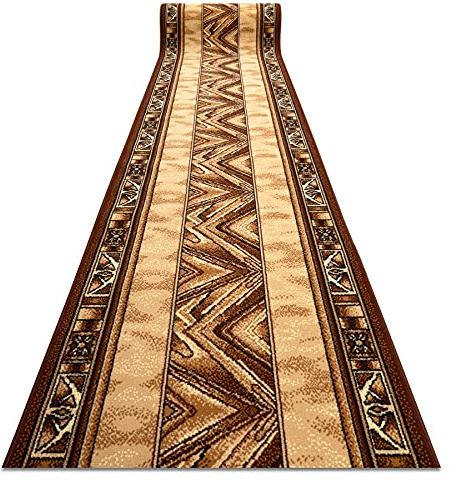 rugsx Läufer BCF Opal für Flur, Küche beige 140x480 cm