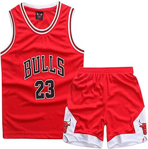 DaceStar Basketball Trikot Kinder,2 Stücke Basketball Kleidung Kinder Jungs,Basket ball Training Jersey Kinders + Basket ball Pants Kinders(2XL/170)