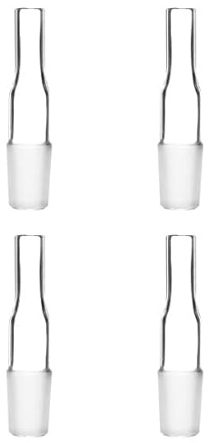 Kaya Schlauchanschluss-SET aus Glas, bestehnd aus 4 ELOX Glas-Schlauchanschlüssen für alle Shishas mit weiblichen 18.8er Steckplätzen auf der Base