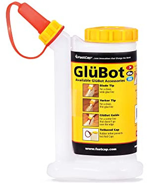 FastCap 16oz Glue Bottle, with 2-Chamber No-Drip System. Each Bottle Comes with 2 Replaceable Tips.