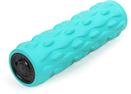LTLCLZ 4Geschwindigkeiten Foam Shaft Home Gym Vibrationsmassage Muskelentspannung Deep Tissue USB Wiederaufladbare Elektrische Yoga Rolle Schmerzlinderung,Blau
