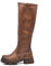 IF Fashion Stivali Alti da Donna Al ginocchio Elasticizzato Equitazione Platform Carrarmato MP322-2 Marrone N.37