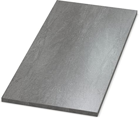 AUPROTEC Tischplatte 19mm Atlantic Stone Graphite 1200 mm x 800 mm Holzplatte Dekor Spanplatte mit 2mm ABS Kante Auswahl: 120x80 cm