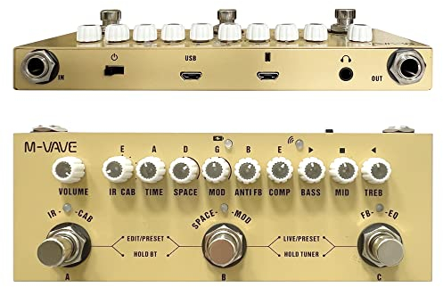 Multi Effects Acoustic Guitar Pedal,Cube Baby AC Guitar Multi Effects Pedal Delay Chorus Tremolo Reverb Effect Pedal