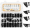 VIGRUE 520PCS Schrauben und Muttern Set, Kohlenstoffstahl Schwarz Metrische Schrauben set, M3 M4 M5 M6 Innensechskant Gewindeschrauben set,Maschinenschrauben Schrauben sortiment