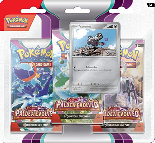Pokémon TCG: Scarlet & Violet—Paldea Evolved Triple Pack (Varoom) - (3 Boosters & Foil Promo Card)