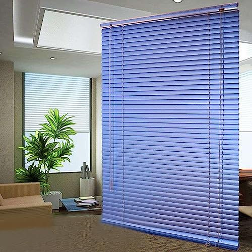 Sh000ad Jalousie Aluminium Blau,Blackout Alu Jalousie,Tür Fenster Rollo Jalousette Aluminium Fensterjalousie,Lamellen-Rollo Für Sicht- Und Sonnenschutz mit Wendestab,Breite x Höhe (70x180cm)