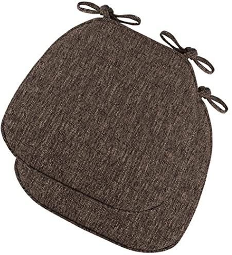 (Set Von 1/2/4/6) Esszimmerstuhlkissen Mit Bändern, Küchenstuhlpolster Mit Reißverschluss, Strapazierfähiges, Weiches Hufeisen-Sitzkissen, Rutschfeste, Atmungsaktive Stuhlauflage – 41 X 43 Cm ( Color