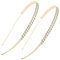 Strass Haarreif Haarschmuck Silberne Braut Stirnbänder Kristall Haarreifen 2 StüCk Glitzer Strass Stirnbänder Haarkrone Tiara Haarbänder (Gold)