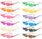 Zeuwets 12 Stuück Partybrillen, Flammen Sonnenbrille, Lustige Partybrille Set, Sonnenbrille Party für Kinder und Erwachsene, Partybrillen Set für Karneval, Geburtstagsfeier, Fasching, 12 Farben