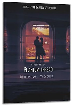 Phantom Thread Filmposter auf Leinwand, Raumdekoration, ästhetisches Poster, künstlerisches Poster für Schlafzimmer, Wohnzimmer, Wände, 40 x 60 cm, Rahmenstil
