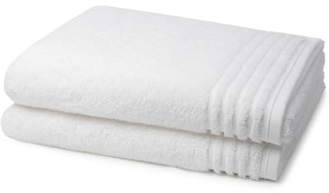 Vossen - 2 teiliges Frottier-Set - Vienna Style Supersoft (2 X Duschtuch im Set) - 620 g/m2 - Baumwolle - Frottee - saugstark - weich und flauschig - Weiß