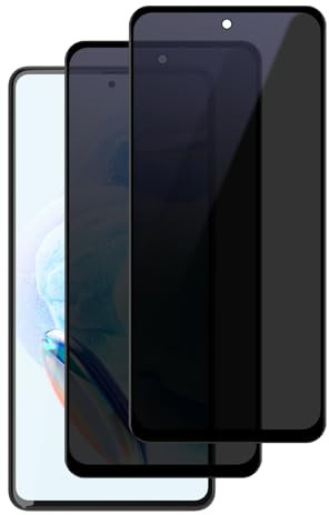 NicMool 2 Piezas Privacidad Protector de Pantalla para Xiaomi Redmi Note 12 Pro 5G, [9H Dureza][Anti-Scratches] Anti Espía Cristal Templado Película Protectora para Xiaomi Redmi Note 12 Pro 5G