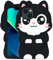 Mouzor Cute iPhone 13 case, Black Cat Kitty iPhone 14 Case, Kitten Funny Animal 3D Cartoon Soft Silicone Shockproof Case Cover for Girls Kids Women