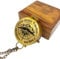 Personalisierter Kompass mit Gravur Wunschmotiv und Wunschtext Name Diverse Designs Messing Ledertasche Geschenkbox tolle Geschenkidee (Vintage Optik)