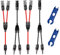 Kibon 2 Paar Solarkabel Y-Verteiler,6 mm² Solarpanel Y Stecker,Solarpanel Kabel Solarkabel Y Verteiler Male Female MMF und FFM Connector Photovoltaik Steckverbinder