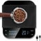 Vankarr Digitale Kaffeewaage mit Timer, Espresso Waage mit 0,1g Präziser Graduierung, USB Aufladbar Feinwaage Mini Küchenwaage, Durchflussmessung Coffee Scale mit Tara Funktion, Max 3kg