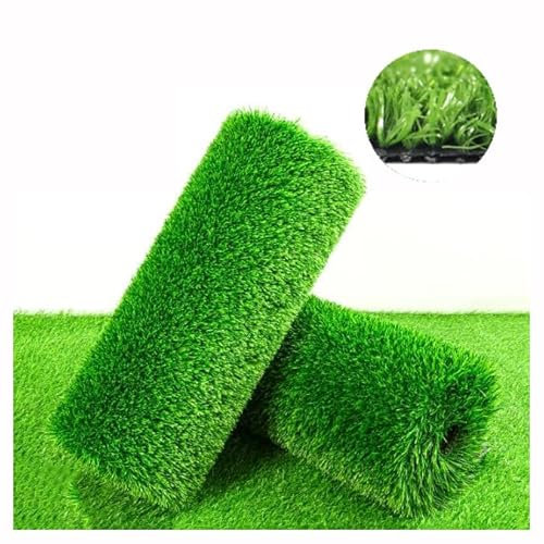 Synthetisch Künstlich Rasen Kunstrasen Vorleger 20mm Florhöhe Hohe Dichte Kunstgras Rasenteppich Türmatte Natürlich Und Realistisch Rollrasen Teppichboden Abflusslöcher Gummirücken(Size:2x10m)