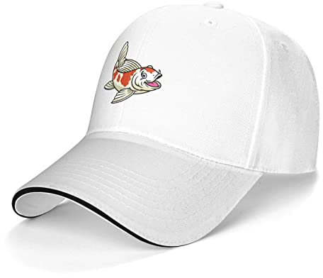 Sport Cap Koi Fischen, Karikatur Baseball Kappe Unisex Mütze Einfarbig Baseball Cap Für Ausflug Herren Kinder