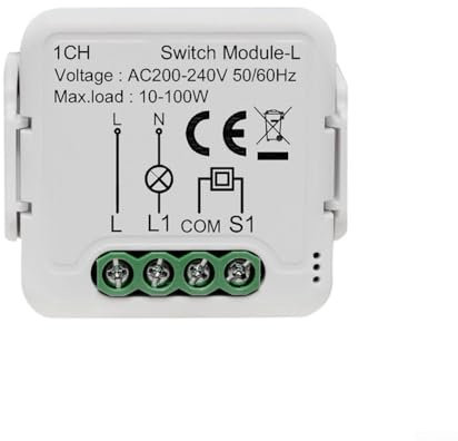 ARMYJY Light Switch Module,Smart DIY Breaker Module Relay Switch For Tuya For ZigBee No Neutral Required(A)