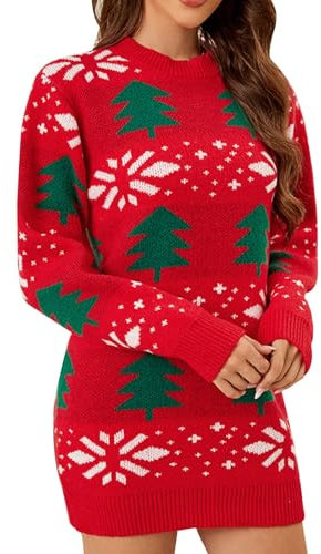 Weihnachtspullover Led Wollpullover Damen Weihnachten Lustig Ugly Christmas Sweater Frauen Weihnachtspullover Trinkspiel Ugly Christmas Damen Strickpullover Damen Bordeaux