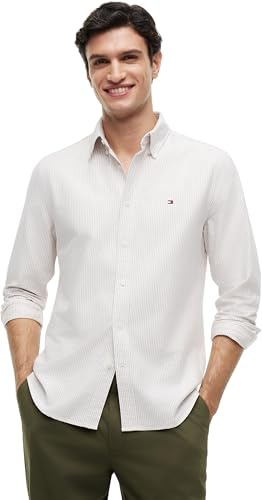 Tommy Hilfiger Herren Hemd Stripe Regular Fit Langarm