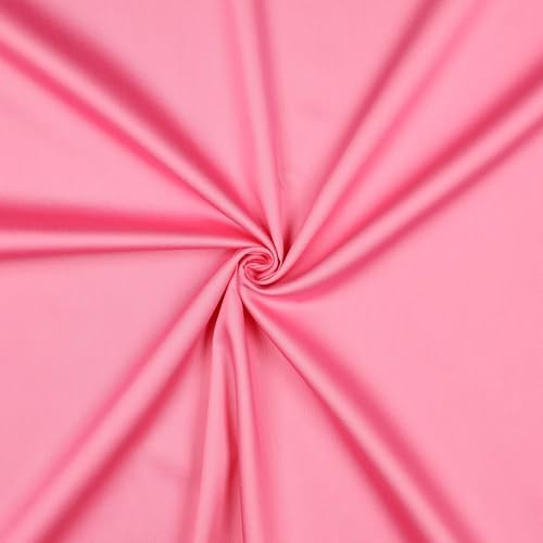 0,5m Baumwoll-Satin Baumwollstoff Satinstoff Meterware unifarben Oeko-Tex zertifiziert, Farbe:bubblegum