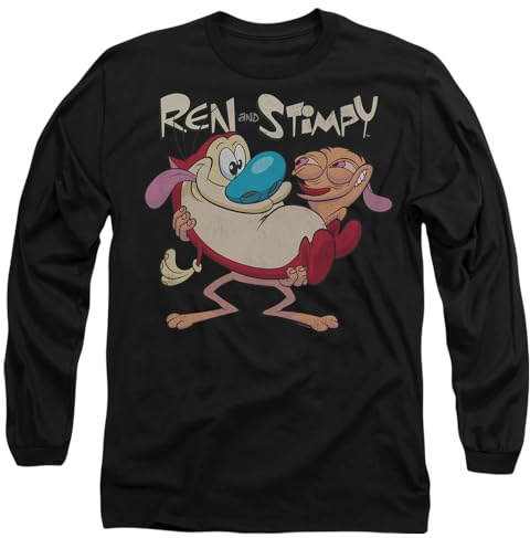 Ren and Stimpy Two of a Kind Mens Long Sleeve T Shirt