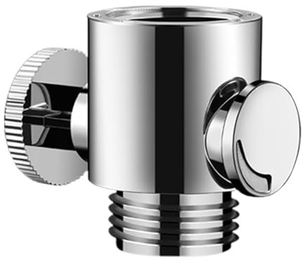Duschkopf-Absperrventil – Duschflussregelventile | Abschaltung schnell und einfach Regler | Ein-/Aus-Ventil Dusche | Messingabsperrventil für Handbrause | Flutventil für Duschkopf und Chrom