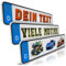 schildEVO 1 Mini Kfz-Kennzeichen | Auto Namensschild | Rennwagen | Wunschtext zum Geburtstag | Aluminium | Fun-Kennzeichen für Kinderauto | Kettcar | Tretauto | Gokart