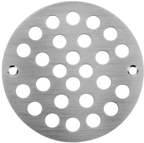 Couvercle de Drain de Douche avec Attrape-Cheveux, 4 Pouces, Rond, à Visser, en Acier Inoxydable, couvercles Drain Sol, Grille Remplacement pour Douche, Attrape-Cheveux pour sal