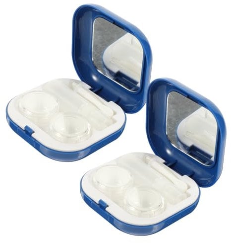HAPINARY Travel Size Contacts Lens Case Compact Eye Contacts Storage Box Case for The-go