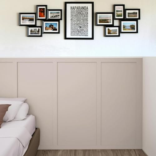 15PCS 6mm Wall Panelling Kit Shaker Style 3D Wall Panel Kit | MDF Wall Panels - Paintable Accent Panel Kit for a Stylish Upgrade to Any Home Decor 100cmx10cm