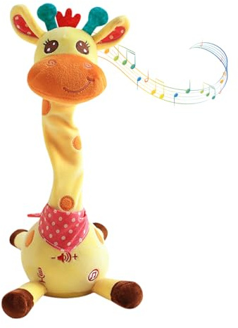 Jirafa Que Habla - Peluche Jirafa Bailadora y Parlanchina | Figura Interactiva Musical Cantante con Pilas Recargables - para Fiestas Viajes Picnic al Aire Libre