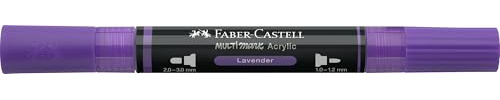 Faber-Castell Multimark Acryl Dual Marker Farbe 136, Lavendel, Art Set Supplies Acryl-Marker auf Wasserbasis, doppelseitig, fette & feine Spitze, Kunstmarker, Malstifte, Textmarker