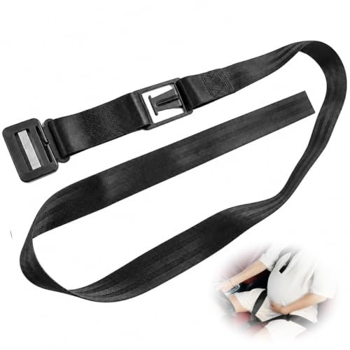 Wcawnlt Adaptateur Ceinture Grossesse Voiture, Protège Votre Bébé et Réduit le Risque de Pression Sur le Ventre, Noir, 1 Pièce, pour Femmes Enceintes en Voiture