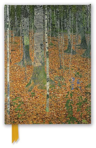 Gustav Klimt - the Birch Wood Foiled Journal (Flame Tree Notebooks): Unser hochwertiges, liniertes Blankbook mit festem, künstlerisch geprägtem ... Notizbuch DIN A 5 mit Magnetverschluss)