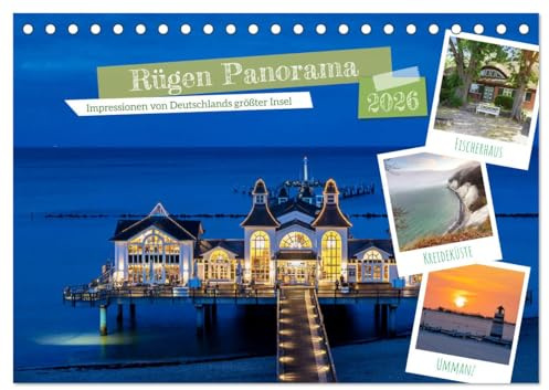 Rügen Panorama (Tischkalender 2026 DIN A5 quer), CALVENDO Monatskalender: Impressionen von der Insel Rügen (CALVENDO Orte)