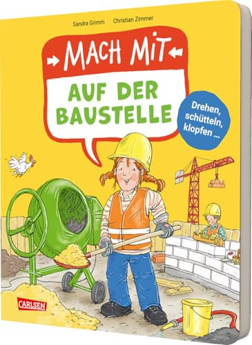 Mach mit - Auf der Baustelle: Ein interaktives Baustellen-Mitmachbuch für Kinder ab 3 Jahren