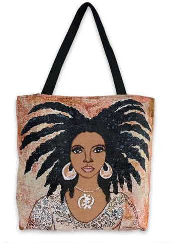 Shades of Color WTB009 Einkaufstasche, gewebt, Motiv Nubian Queen, 43,2 x 43,2 cm