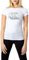 Armani Exchange Basic con logo sequin, T-shirt, Donna, Bianco (White Ground), M