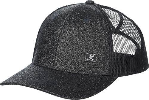 ARIAT Women's Black Glitter Messy Bun Cap