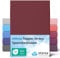 etérea Jersey Topper Spannbettlaken 200x200-200x220cm Bordeaux für 5-10 cm Steghöhe 100% Baumwolle - Oekotex Spannbetttuch Matratzen Bett Bezug - Bettlaken 200x200cm - 200x220cm Rot