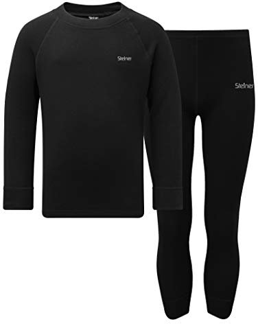 Manbi Steiner Kids Soft-Tec Active Base Layer Set Black
