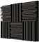 BXI Thick Acoustic Foam Panels, 30 X 30 X 5 cm 6 Pcs Broadband Sound Absorbing Foam, Dense Soundproof Padding Tile, Recording Studio Foam Absorber, Groove Decorative 3D Wall Ceiling Panel