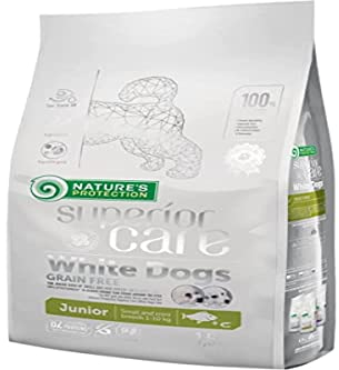 Nature's Protection – Superior Care – White Dogs Junior Small & Mini Getreidefrei mit Weißfisch 1,5 kg