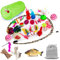 AILUKI 31 Stück Katzenspielzeug Set mit Grün Katzentunnel Jingle Bell Katzen Spielzeug Variety Pack für Kitty Grün