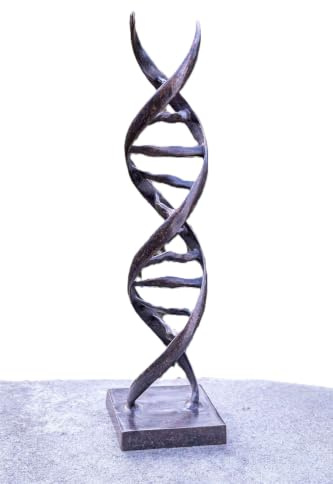 IDYL Bronze-Skulptur Moderne Figur DNA, 53 x 13 x 13 cm | Dekoration aus Bronze, Handgefertigt, Gartenskulptur oder Wohnbereich-Dekoration, Hochwertiges Kunsthandwerk, Wetterfest